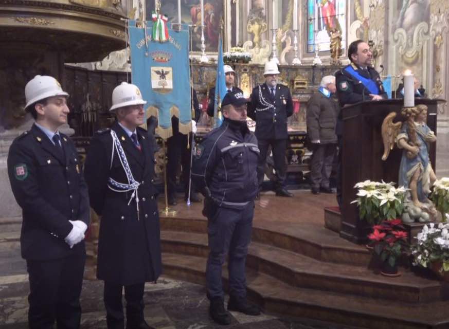 Il comandante Andrea Cabassa e i tre agenti Mosini, Rastellotti e Ferraris