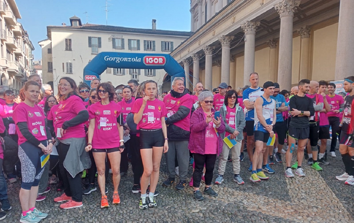 La partenza della seconda edizione della Novara Corre in Rosa