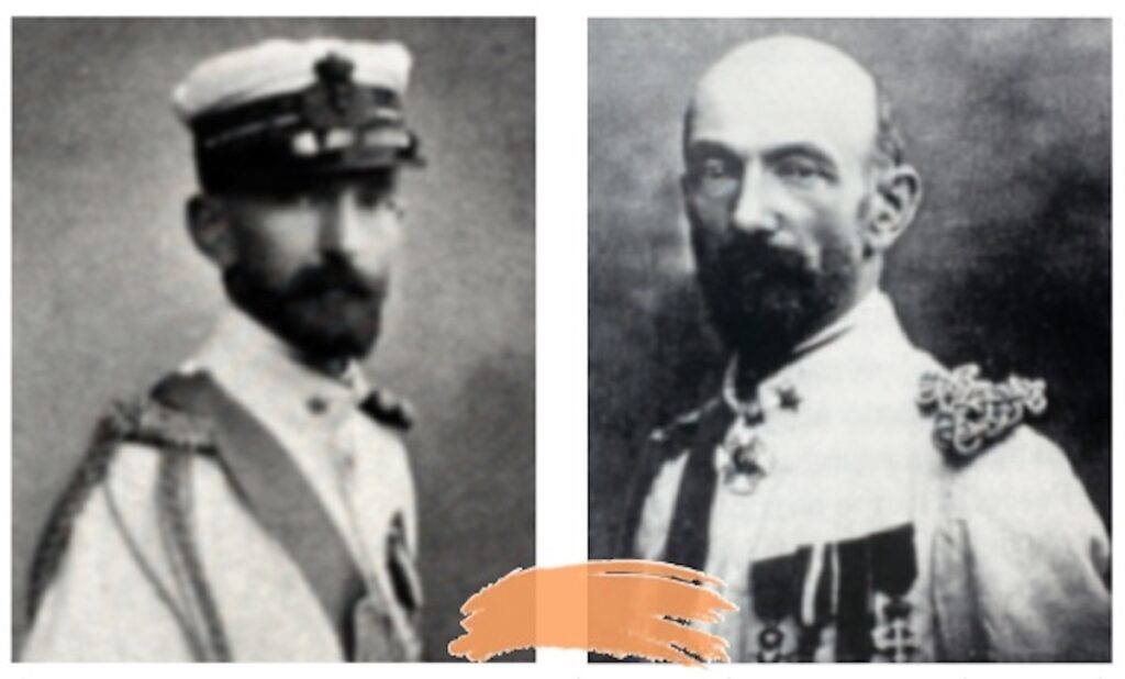 Carlo Rocca Rey giovane marinaio (a sinistra) e ammiraglio (a destra)