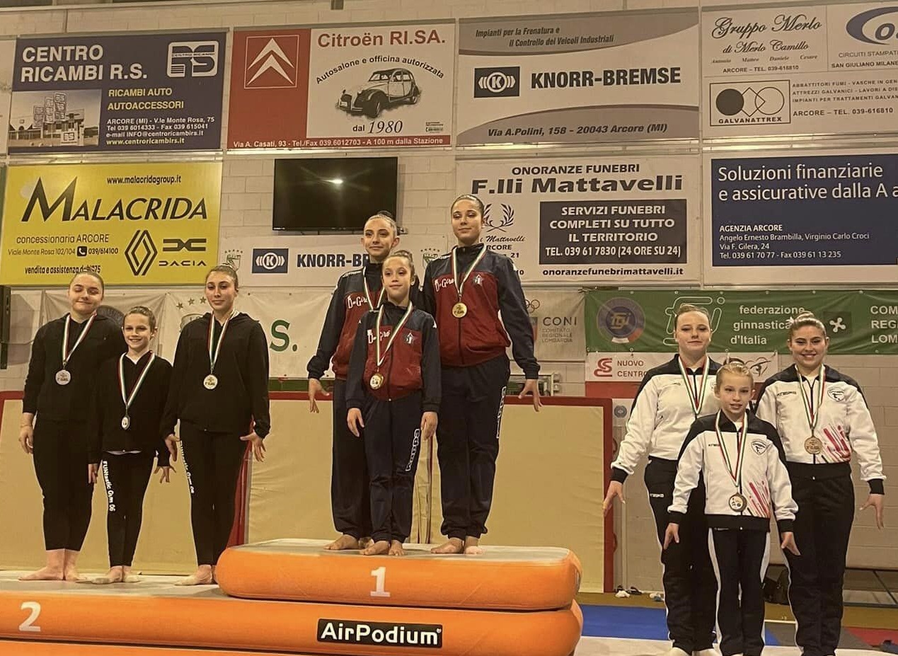 Medaglie per le atlete dell'Asd Ginnastica Oleggio