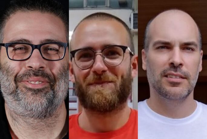 Da sinistra, Alessandro Mattea, Riccardo Nalon e Paolo Gandini Oleggio Basket