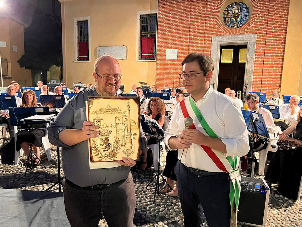 Don Antonio Oldani e il sindaco Alessandro Carini
