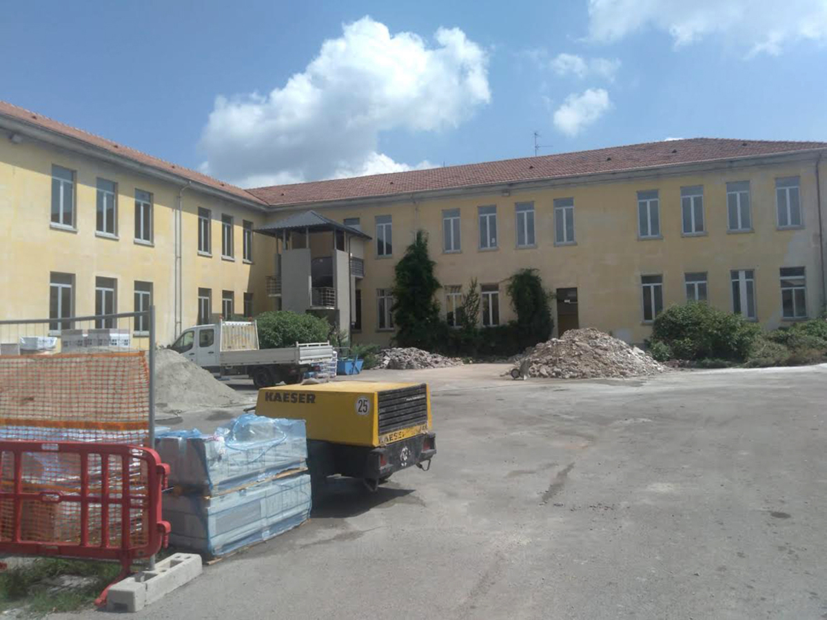 Lavori di ristrutturazione in corso al liceo Galilei di Gozzano