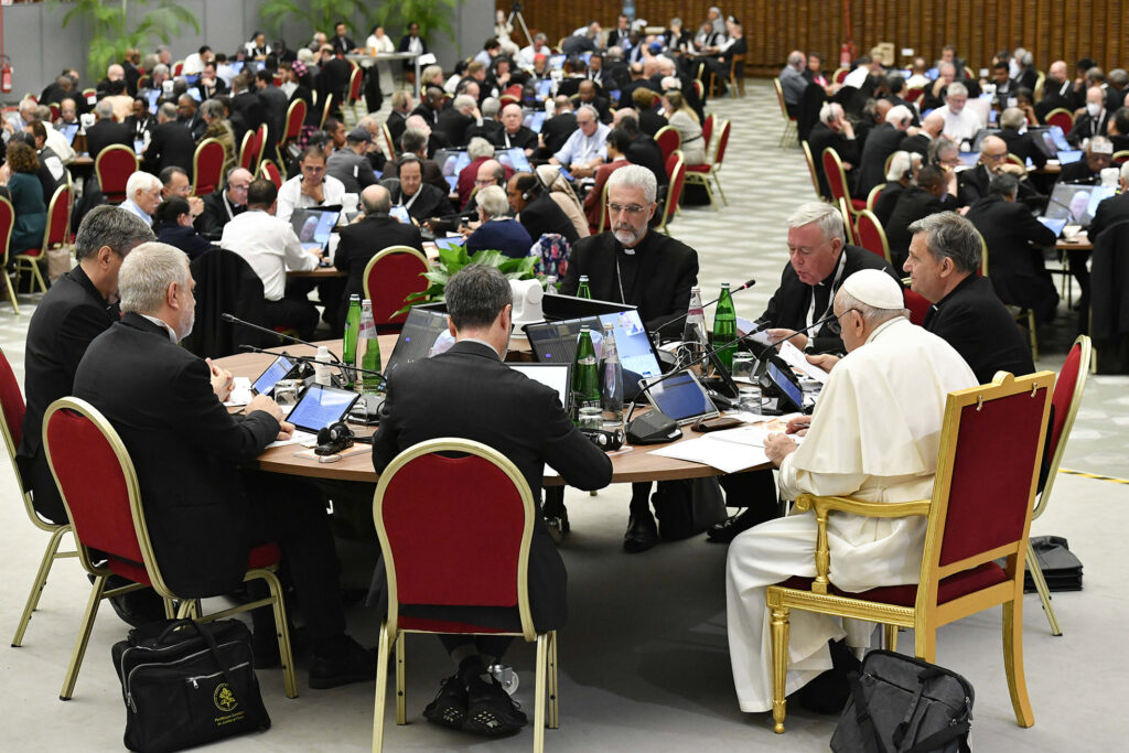 Un momento della plenaria, cui ha partecipato anche il Papa (Foto Vatican Media/Sir)