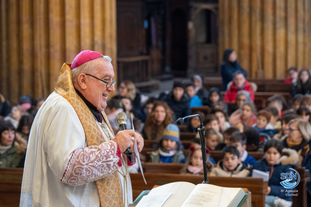 Il vescovo Franco Giulio al Natale dei bambini 2023
